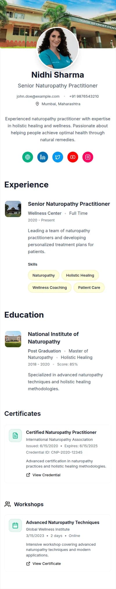 Improving the Employability of Indian Naturopaths Mobile